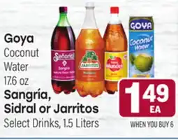 Tony’s Fresh Market Sangría, Sidral or Jarritos offer