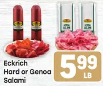 Tony’s Fresh Market Eckrich Hard or Genoa Salami offer