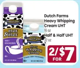 Tony’s Fresh Market Dutch Farms Heavy Whipping Cream UHT 16 oz Half & Half UHT offer