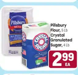 Tony’s Fresh Market Pillsbury Flour, 5 Lb Crystal Granulated Sugar, 4 Lb offer