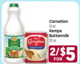Tony’s Fresh Market Carnation or Kemps Buttermilk offer