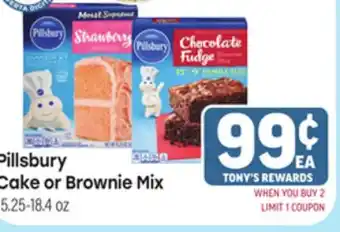 Tony’s Fresh Market Pillsbury Cake or Brownie Mix offer