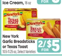 Tony’s Fresh Market New York Garlic Breadsticks or Texas Toast offer