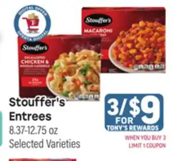Tony’s Fresh Market Stouffer's Entrees offer
