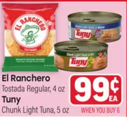 Tony’s Fresh Market El Ranchero Tostada Regular, 4 oz Tuny Chunk Light Tuna, 5 oz offer