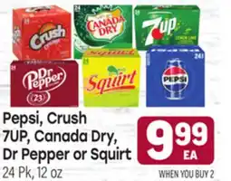 Tony’s Fresh Market Pepsi or Crush 7UP or Canada Dry or Dr Pepper or Squirt offer