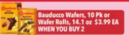 Tony’s Fresh Market Bauducco Wafers 10 Pk or Wafer Rolls 14.1 oz offer