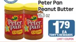 Tony’s Fresh Market Peter Pan Peanut Butter offer