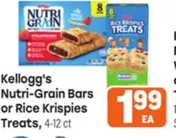 Tony’s Fresh Market Kellogg's Nutri-Grain Bars or Rice Krispies Treats offer