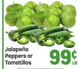 Tony’s Fresh Market Jalapeño Peppers or Tomatillos offer