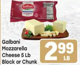 Tony’s Fresh Market Galbani Mozzarella Cheese 5 Lb Block or Chunk offer