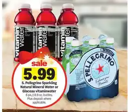 Meijer S. Pellegrino Sparkling Natural Mineral Water or Glaceau vitaminwater offer