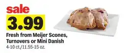 Meijer Fresh from Meijer Scones, Turnovers or Mini Danish offer