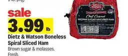 Meijer Dietz & Watson Boneless Spiral Sliced Ham offer