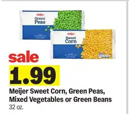 Meijer Meijer Sweet Corn, Green Peas, Mixed Vegetables or Green Beans offer