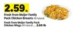 Meijer Fresh from Meijer Family Pack Chicken Breasts offer