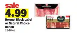 Meijer Hormel Black Label or Natural Choice Bacon offer