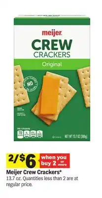 Meijer Meijer Crew Crackers offer