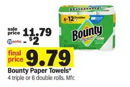 Meijer Bounty Paper Towels offer