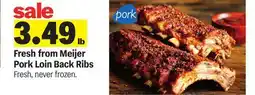 Meijer Fresh from Meijer Pork Loin Back Ribs offer