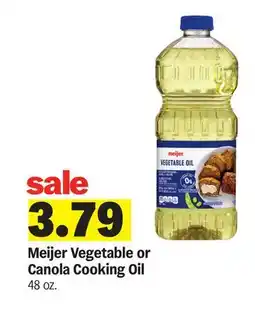 Meijer Meijer Vegetable or Canola Cooking Oil offer