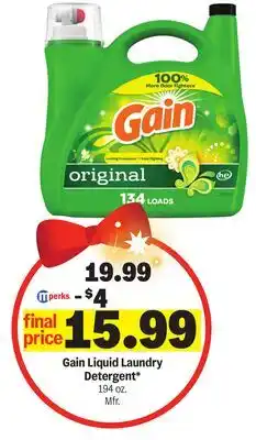 Meijer Gain Liquid Laundry Detergent offer