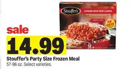 Meijer Stouffer's Party Size Frozen Meal offer