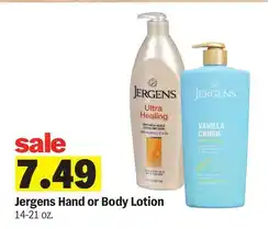 Meijer Jergens Hand or Body Lotion offer