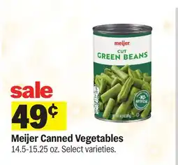 Meijer Meijer Canned Vegetables offer