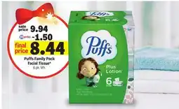 Meijer Puffs Family Pack Facial Tissue offer