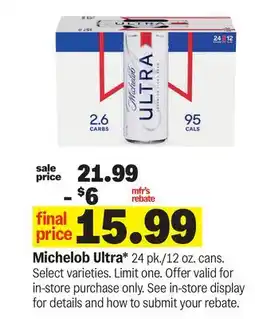 Meijer Michelob Ultra offer