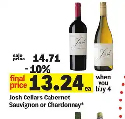 Meijer Josh Cellars Cabernet Sauvignon or Chardonnay offer