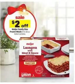 Meijer Meijer Family Size Frozen Meals offer