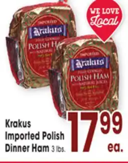 Jewel-Osco Krakus Imported Polish Dinner Ham offer