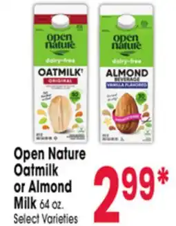 Jewel-Osco Open Nature Oatmilk or Almond Milk offer