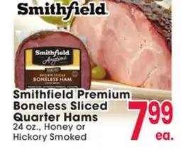 Jewel-Osco Smithfield Premium Boneless Sliced Quarter Hams offer