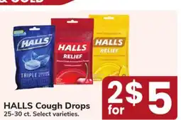 Jewel-Osco HALLS Cough Drops offer