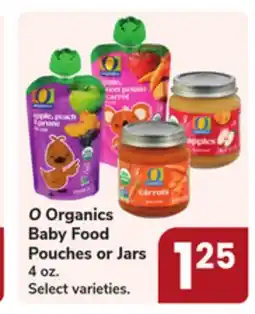 Jewel-Osco O Organics Baby Food Pouches or Jars offer