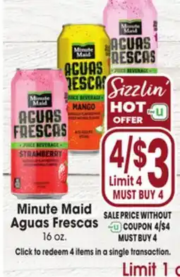 Jewel-Osco Minute Maid Aguas Frescas offer