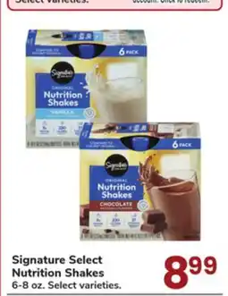 Jewel-Osco Signature Select Nutrition Shakes offer