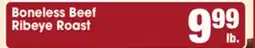 Jewel-Osco Boneless Beef Ribeye Roast offer