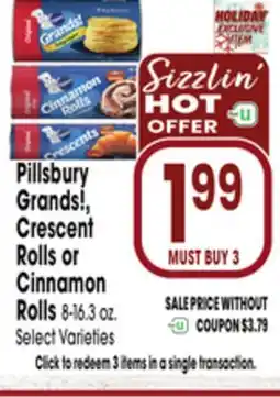 Jewel-Osco Pillsbury Grands!, Crescent Rolls or Cinnamon Rolls offer