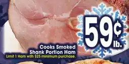Jewel-Osco Cooks Smoked Shank Portion Ham offer