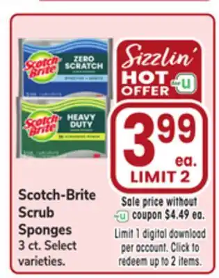 Jewel-Osco Scotch-Brite Scrub Sponges offer