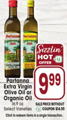 Jewel-Osco Partanna Extra Virgin Olive Oil or Organic Oil offer