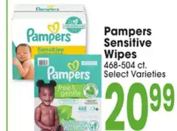 Jewel-Osco Pampers Sensitive Wipes offer