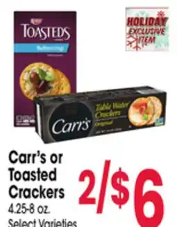 Jewel-Osco Carr's or Toasted Crackers offer