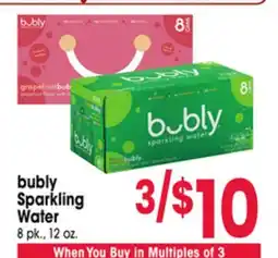 Jewel-Osco bubly Sparkling Water offer