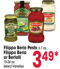 Jewel-Osco Filippo Berio Pesto 6.7 oz., Filippo Berio or Bertolli 15-24 oz offer
