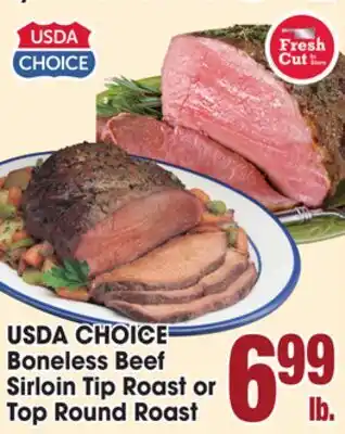 Jewel-Osco Boneless Beef Sirloin Tip Roast or Top Round Roast offer
